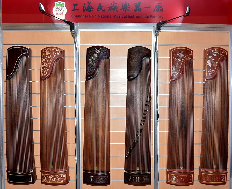 Guzheng · Instruments on display at NAMM, 2020